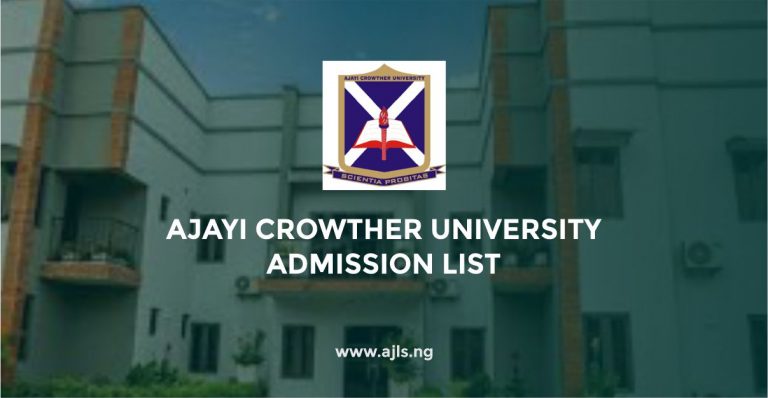 Ajayi Crowther University Admission List