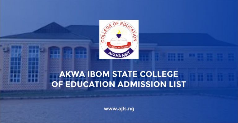 Akwa Ibom State College of Education Admission List