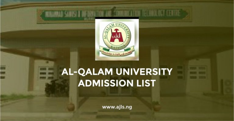 Al-Qalam University Admission List