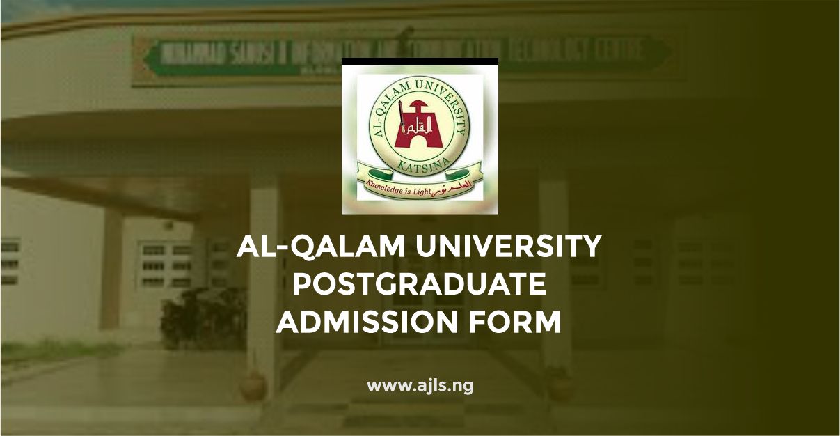 Al-Qalam University Postgraduate Admission Form