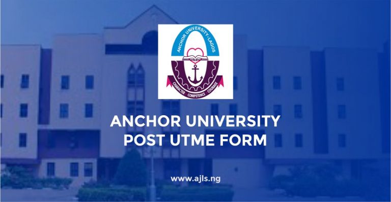 Anchor University Post UTME Form