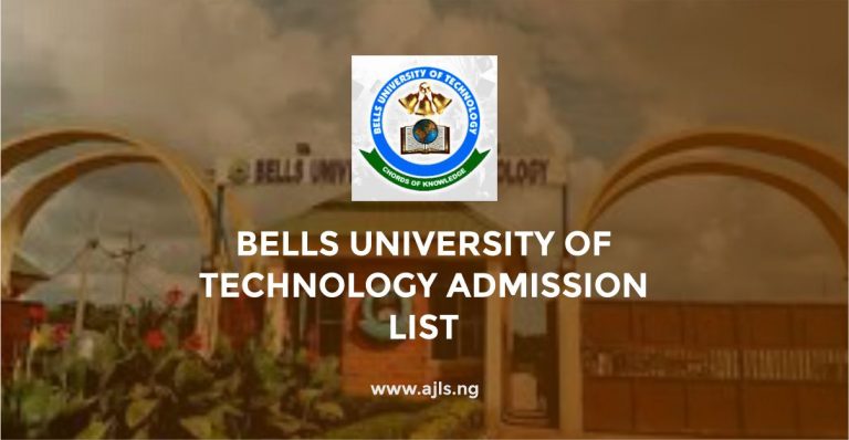 Bells University of Technology Admission List