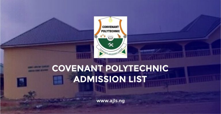 Covenant Polytechnic Admission List
