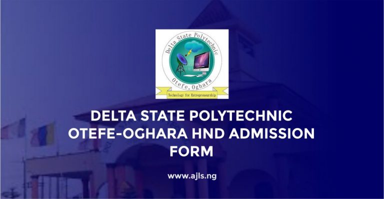 Delta State Polytechnic Otefe-Oghara HND Admission Form