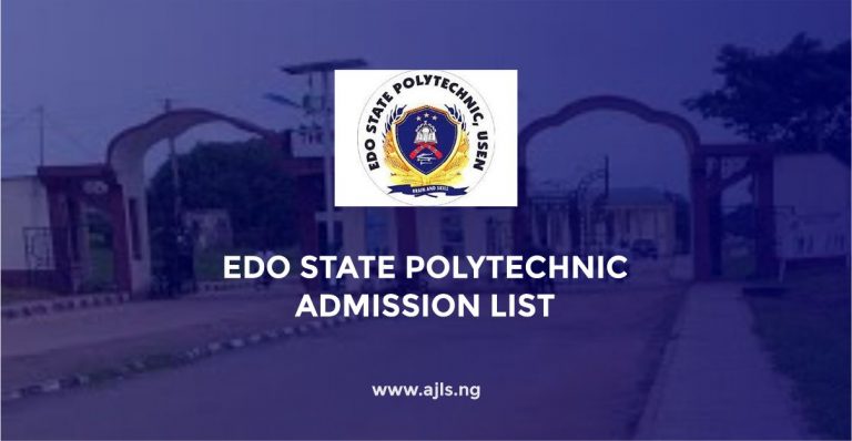 Edo State Polytechnic Admission List