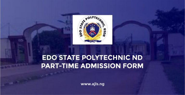 Edo State Polytechnic ND Part-Time Admission Form