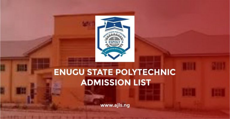 Enugu State Polytechnic Admission List