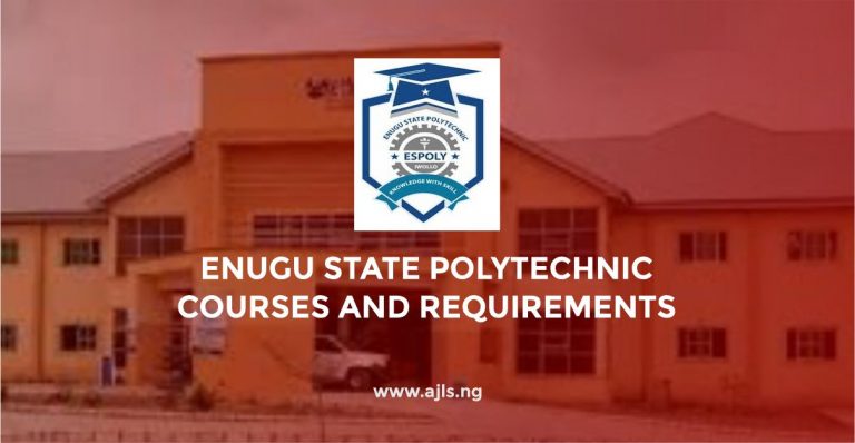 Enugu State Polytechnic Courses and Requirements