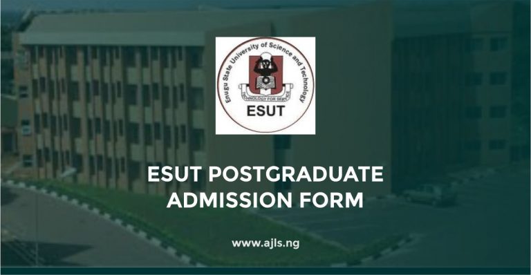ESUT Postgraduate Admission Form