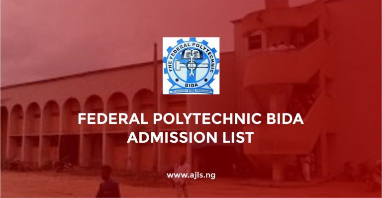 Federal Polytechnic Bida Admission List