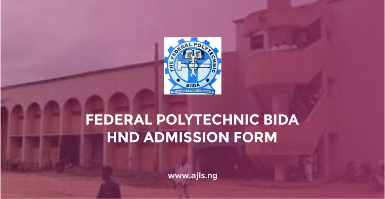 Federal Polytechnic Bida HND Admission Form