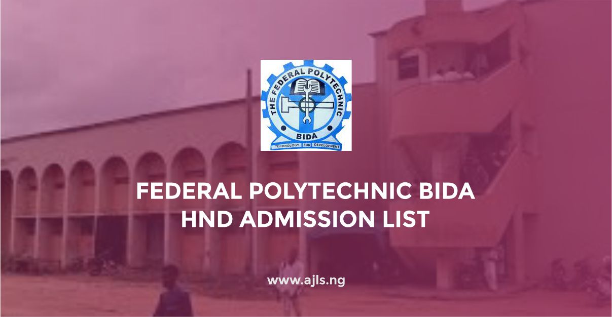 Federal Polytechnic Bida HND Admission List