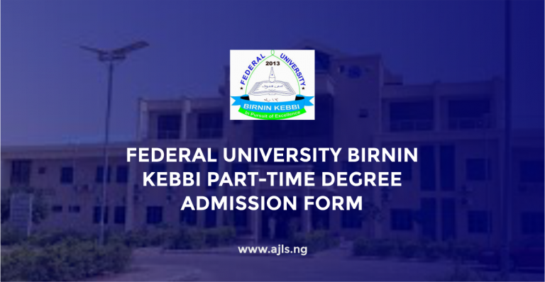 Federal University Birnin Kebbi Part-Time Degree Admission Form