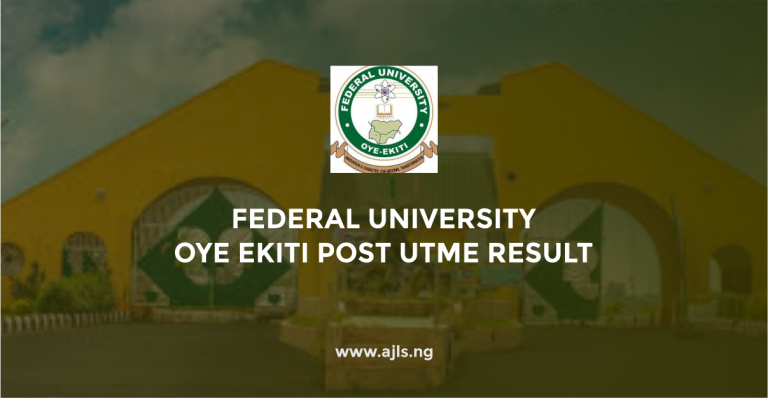 Federal University Oye Ekiti Post UTME Result