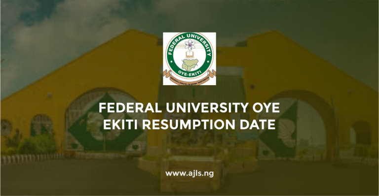 Federal University Oye Ekiti Resumption Date