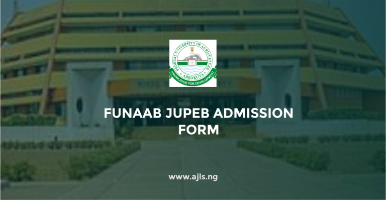 FUNAAB JUPEB Admission Form