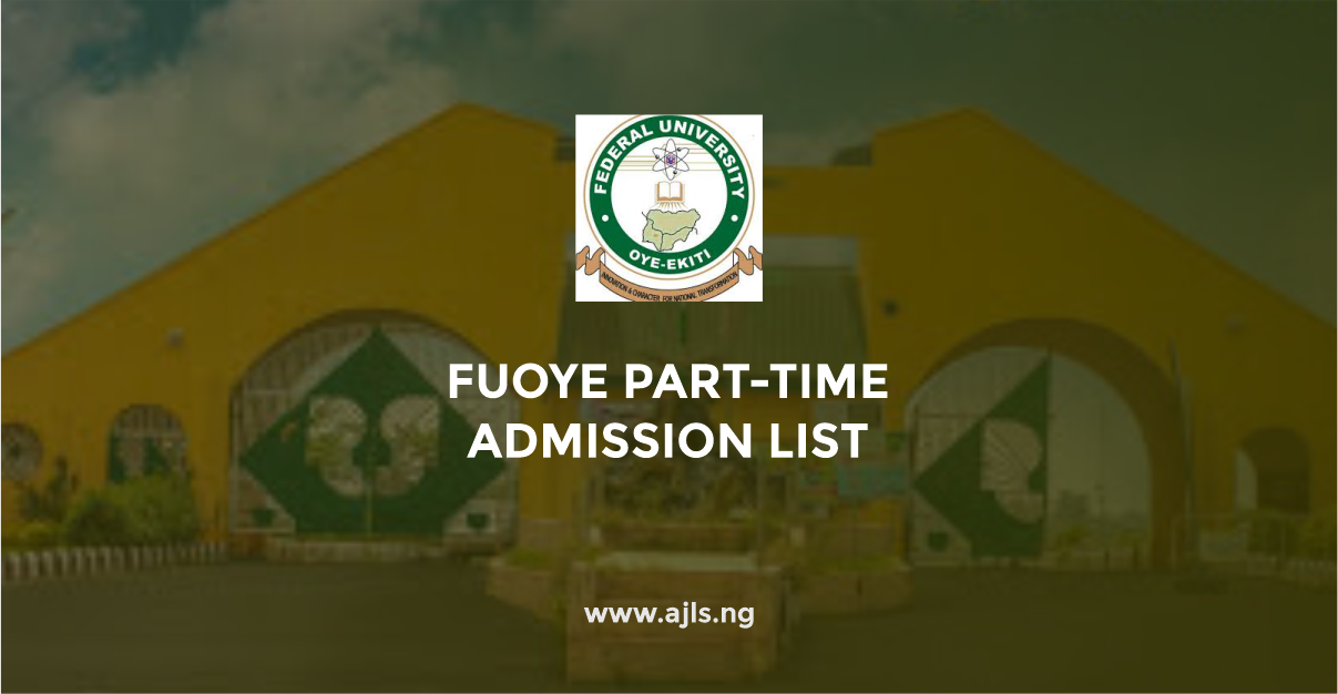 FUOYE Part-Time Admission List