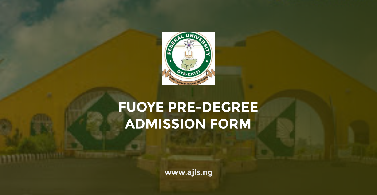 FUOYE Pre-Degree Admission Form