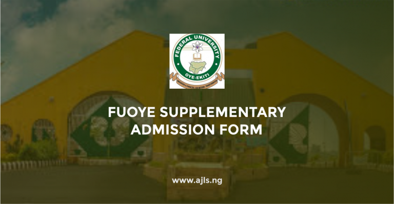 FUOYE Supplementary Admission Form