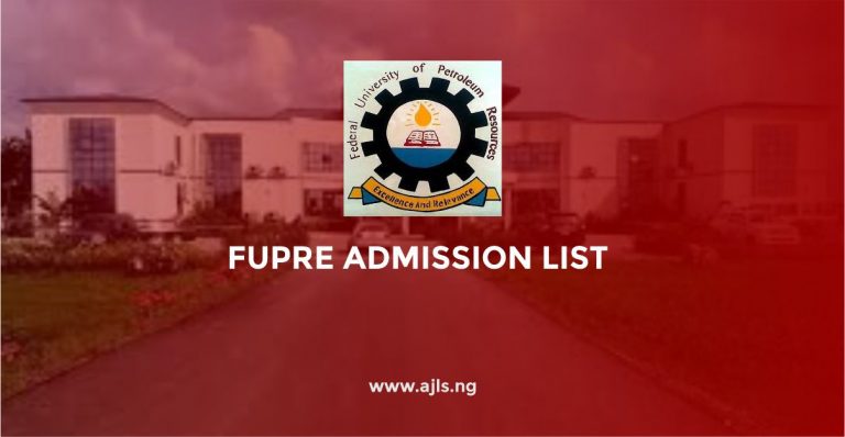 FUPRE Admission List