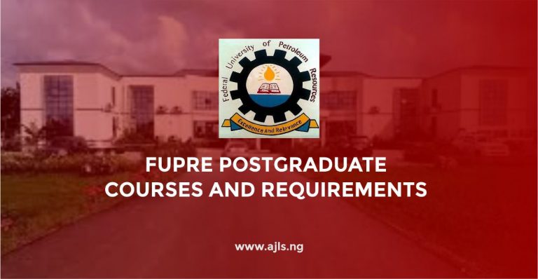 FUPRE Postgraduate Courses and Requirements