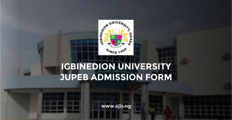 Igbinedion University JUPEB Admission Form