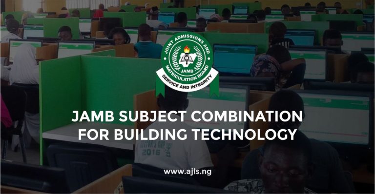 JAMB Subject Combination For Building Technology