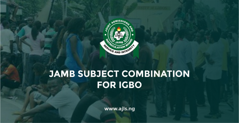 JAMB Subject Combination for Igbo