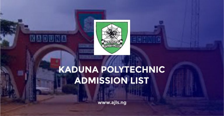 Kaduna Polytechnic Admission List