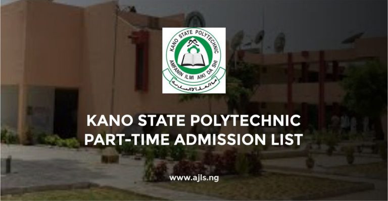 Kano State Polytechnic Part-Time Admission List