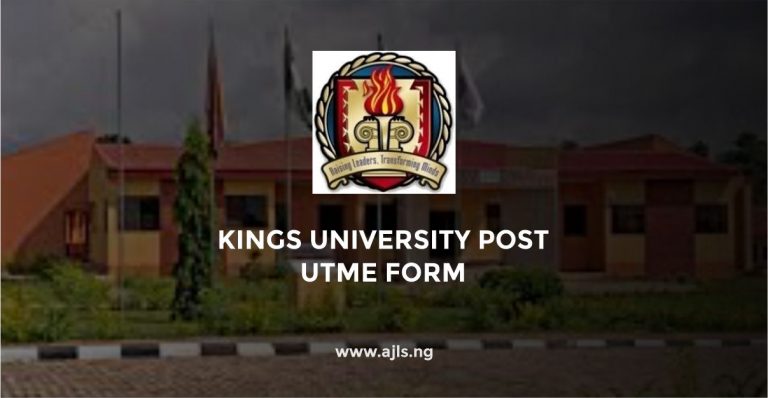 Kings University Post UTME Form