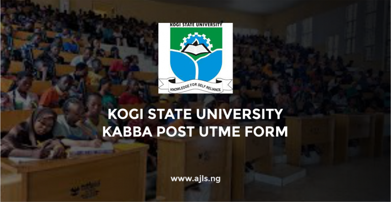 Kogi State University Kabba Post UTME Form