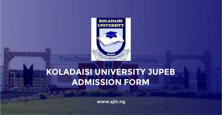 Koladaisi University JUPEB Admission Form