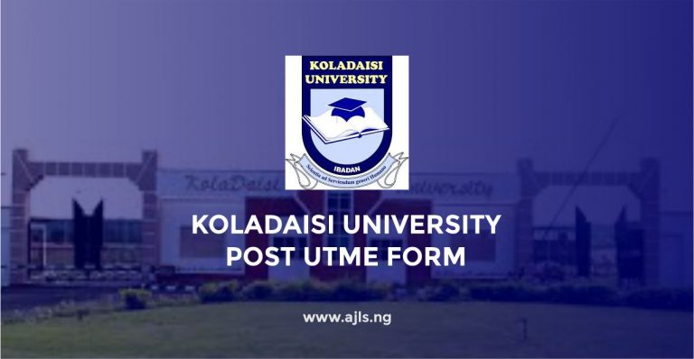 Koladaisi University Post UTME Form