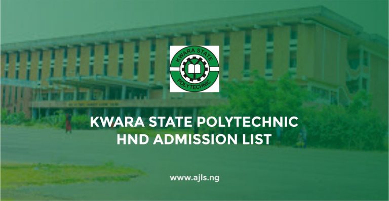 Kwara State Polytechnic HND Admission List