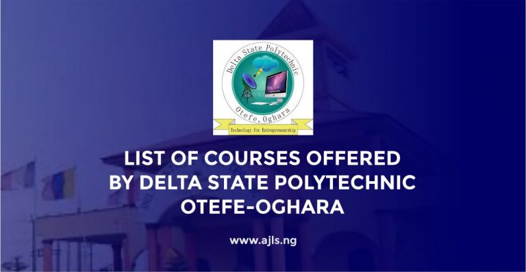 Delta State Polytechnic Otefe-Oghara Courses
