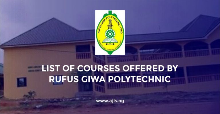 Rufus Giwa Polytechnic Courses