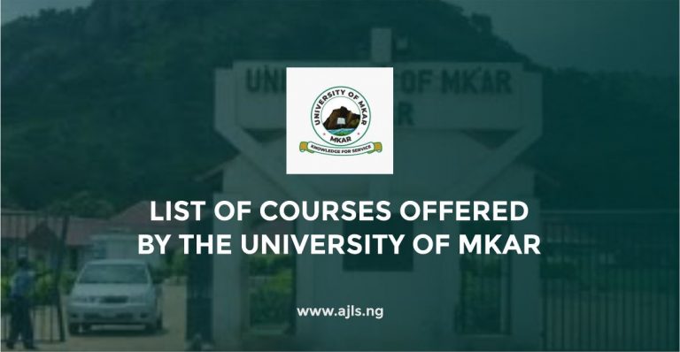 University Of Mkar Courses