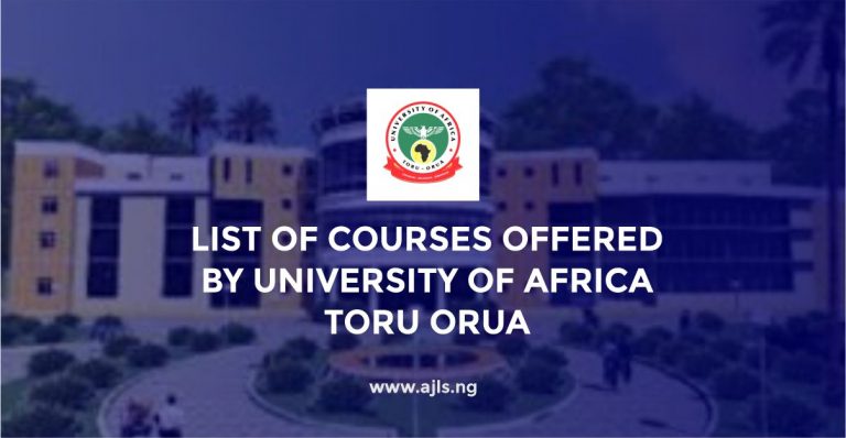 University of Africa Toru Orua Courses