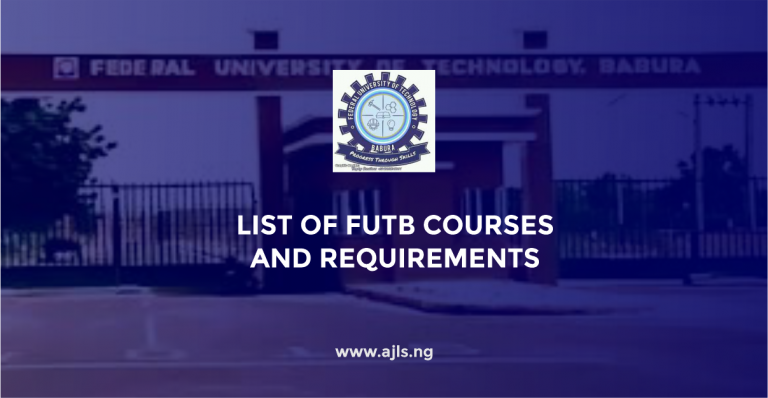 FUTB Courses and Requirements
