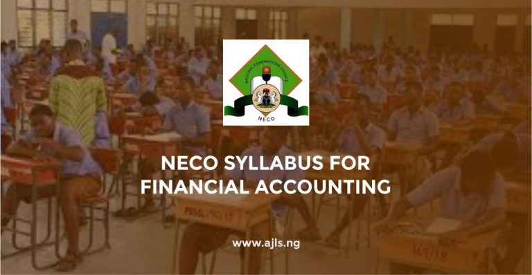 NECO Syllabus for Financial Accounting