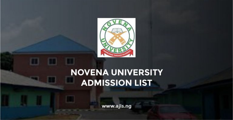 Novena University Admission List