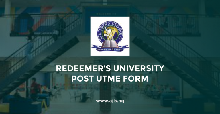 Redeemer's University Post-UTME Form