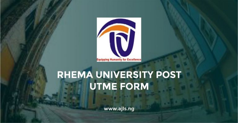 Rhema University Post UTME Form