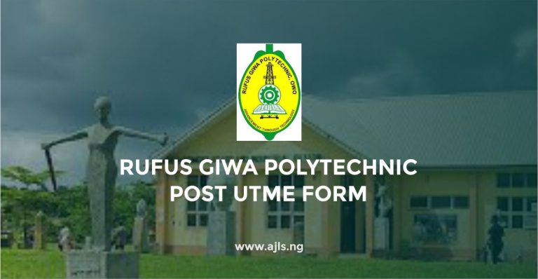 Rufus Giwa Polytechnic Post-UTME Form