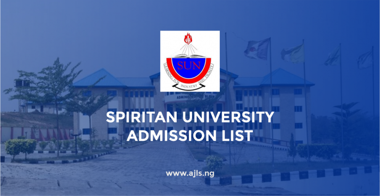 Spiritan University Admission List