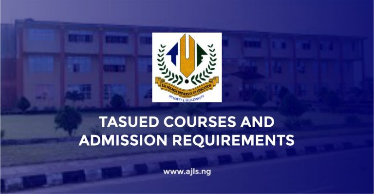 TASUED Courses and Admission Requirements