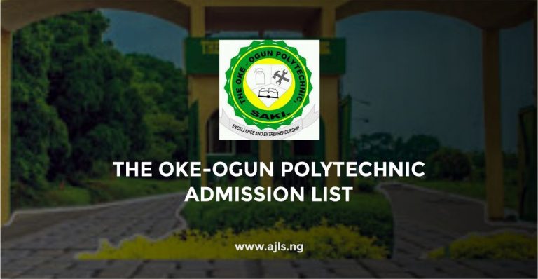 The Oke-Ogun Polytechnic Admission List