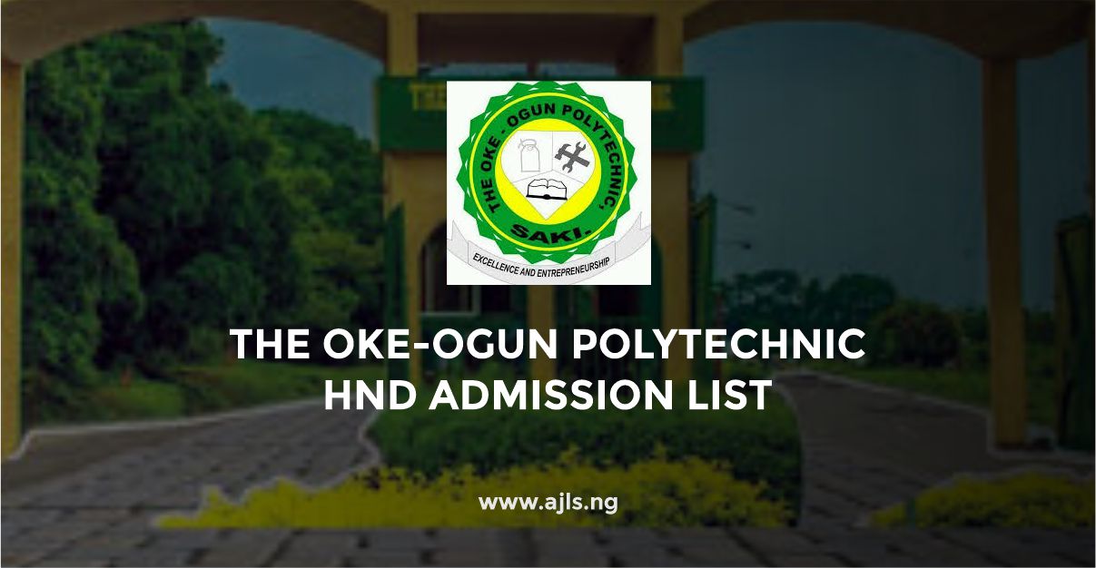 The Oke-Ogun Polytechnic HND Admission List