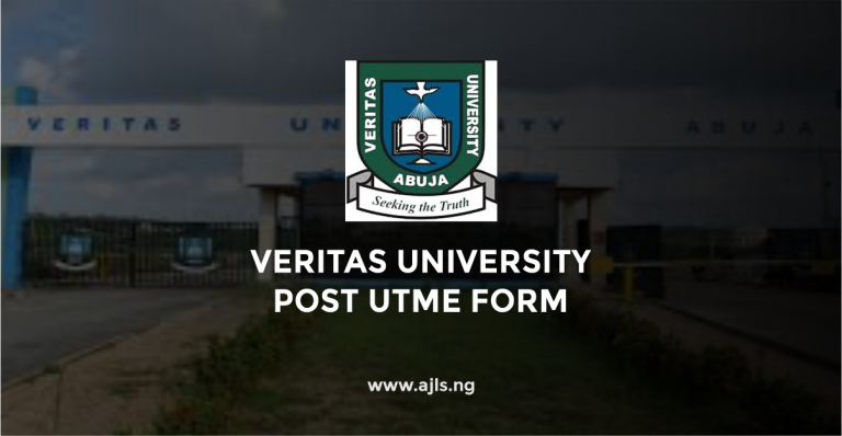 Veritas University Post UTME Form